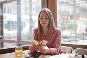 woman managing her finances